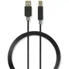 Image de Nedis CCBW60100AT20 câble USB USB 2.0 2 m USB A USB B Anthracite - Neuf
