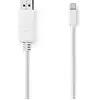 Image de Câble Mini DisplayPort | DisplayPort 1.2 | Mini DisplayPort Hane | DisplayPort Hane | 21.6 Gbps | Nickelplaterad | 2.00 m | Rond | PVC | Vit | Gaine plastique (oeillet)