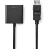Image de Adaptateur Displayport | DisplayPort mâle | DVI-D 24+1 broches femelle | 1080p | Nickelé | Droit | 0,20 m | Rond | PVC | ABS | Noir | Sac plastique