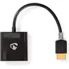 Image de Nedis HDMI -Adaptateur - HDMI mâle - USB Micro-B femelle / VGA femelle / 3.5 mm femelle - Plaqué or - Droit - PVC - Anthracite - 1 pièce - Boîte
