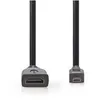 Image de Cable Hdmi Haute Vitesse Avec Ethernet Hdmi Micro Connector Hdmi Output 4k30hz 102 Gbps 020 M Rond Pvc Noir Sachet En Plastique