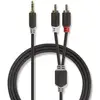 Image de Nedis CABW22200AT50 câble audio 5 m 3,5mm 2 x RCA Anthracite - Neuf
