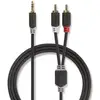 Image de Nedis CABW22200AT100 câble audio 10 m 3,5mm 2 x RCA Anthracite - Neuf