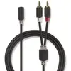Image de Nedis CABW22255AT02 câble audio 2 x RCA 3,5mm Anthracite - Neuf