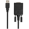 Image de Convertisseur RS232 | USB-A mâle | RS232 | Nickelé | 0,90 m | Rond | PVC | Noir | Boîtier