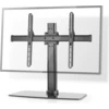 Image de Nedis support TV entièrement mobile - 32 - 65 " - poids d'écran maximal supporté : 45 kg - basculant - pivotant - hauteurs préréglées réglables - verre / acier - noir