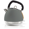 Image de Nedis Bouilloire - 1.8 l - Soft-Touch - Gris - Pivote à 360 degrés - Elément chauffant caché - Strix Controller - Boil-dry protection