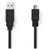 Image de Nedis CCGP60505BK10 câble USB USB 3.2 Gen 1 (3.1 Gen 1) 1 m USB A Micro-USB B Noir - Neuf