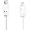 Image de Câble USB | USB 2.0 | USB-A mâle | USB Micro-B mâle | 480 Mbps | Nickelé | 1.00 m | Plat | PVC | Blanc | Sachet en plastique