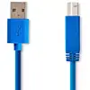 Image de Nedis CCGP61100BU20 câble USB USB 3.2 Gen 1 (3.1 Gen 1) 2 m USB A USB B Bleu - Neuf