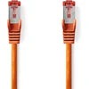 Image de Nedis Câble réseau CAT6 - RJ45 mâle - RJ45 mâle - S/FTP - 5.00 m - rond - LSZH - orange - enveloppe