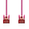 Image de Nedis Câble réseau CAT6 - RJ45 mâle - RJ45 mâle - S/FTP - 15,0 m - Rond - LSZH - Rose - Sachet plastique