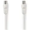 Image de Câble Coaxial Iec (coax) Mâle Iec (coax) Femelle Nickelé 90 Db 75 Ohm Double Blindage 10.0 M Rond Pvc Blanc Enveloppe