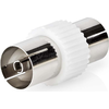 Image de Adaptateur satellite et antenne | IEC (Coax) Hona | IEC (Coax) Hona | Nickel Platerad | 75 Ohm | Rak | Metal / Plastic | Vit | 1 st. | Enveloppe