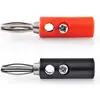 Image de Nedis, fiche banane 4,5mm nickelée avec connecteur robuste, noir / rouge