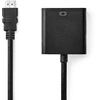Image de Adaptateur VGA | HDMI  Connecteur | VGA femelle 15p / 3,5 mm femelle | nickelé | droit | PVC | noir | étui