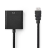 Image de Nedis CCGB34900BK02 câble vidéo et adaptateur 0,2 m HDMI Type A (Standard) VGA (D-Sub) + 3,5 mm Noir - Neuf