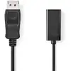 Image de Nedis Displayport cable - DisplayPort mâle - Sortie HDMI - 4K@30Hz - Nickelé - 0.20 m - Rond - PVC - Noir - Boîte