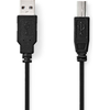 Image de Câble USB | USB 2.0 | USB-A mâle | USB-B mâle | 480 Mbps | Nickelé | 2.00 m | Rond | PVC | Noir | Boîte