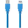 Image de Câble USB | USB 3.2 Gen 1 | USB-A mâle | USB-A femelle | 5 Gbps | Nickelé | 2.00 m | Rond | PVC | Bleu | Boîte