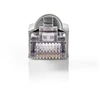 Image de RJ45 plug | Male | Solid UTP CAT5 | Straight | Gold plated | 10 pcs. | PVC | Gris / Transparent | Boîte