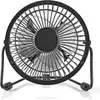Image de Nedis, ventilateur de table 10 cm en métal, 3 W, rotatif, 1 vitesse, noir
