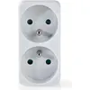 Image de Bloc Mural 2 Prises Type E (cee 7/6) 250 V Ac 50 Hz Côté Câble D'alimentation B: France / Type E (cee 7/6) 250 V - Nedis