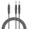 Image de Nedis COTH23200GY15 câble audio 1,5 m 2 x 6,35 mm 3,5mm Gris - Neuf
