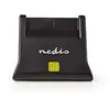Image de Nedis CRDRU2SM3BK lecteur de carte mémoire USB 2.0 Noir - Neuf