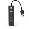 Image de Concentrateur USB | USB-A mâle | 4x USB A Femelle | 4 ports | USB 2.0 | Alimenté par USB