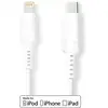 Image de Câble Nedis Lightning - USB 2.0 - Apple Lightning 8 broches - USB-C mâle - 480 Mbps - nickelé - 2.00 m - rond - PVC - blanc - boîte