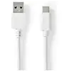 Image de Nedis CCGW61650WT10 câble USB USB 3.2 Gen 2 (3.1 Gen 2) 1 m USB A USB C Blanc - Neuf