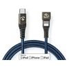 Image de Câble USB | USB 2.0 | Apple Lightning, 8 broches | USB-C  mâle | 60 W | 480 Mbps | Nickel Plated | 1,00 m | Rond | Tressé / Nylon | Bleu / Noir | Boîte avec fenêtre couverte