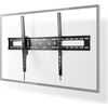 Image de Nedis Support TV mural inclinable - 60 - 100 " - poids d'écran maximal supporté : 75 kg - inclinable : 5 ° - distance minimale du mur : 85 mm - acier - noir