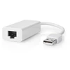 Image de Nedis Adaptateur réseau USB - USB 2.0 - 100 Mbps - USB-A mâle - RJ45 femelle - 0.20 m - Rond - Plaqué or / Plaqué nickel - Cuivre pur - Blanc - boîte