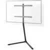Image de Nedis support TV au sol - 49 - 70 " - poids d'écran maximal supporté : 40 kg - design en V - sangle anti-basculement - fermeture à déclic - aluminium / acier - noir