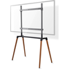 Image de Nedis support TV au sol - 60 - 75 " - poids d'écran maximal supporté : 40 kg - design scandinave - sangle anti-basculement - fermeture à déclic - aluminium / acier - noir