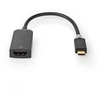 Image de Adaptateur USB-C  | USB 3.2 Gen 1 | USB-C  mâle | HDMI  femelle | 4K@60Hz | 0,20 m | Rond | Plaqué or | PVC | Anthracite | Boîte à fenêtre avec serrure Euro