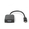 Image de Nedis USB-C Adapter - USB 3.2 Gen 1 - USB-C mâle - VGA femelle - 1920x1200 - 5 Gbps - 0.20 m - rond - nickelé - PVC - noir - sac plastique