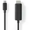 Image de Nedis CCGP64655BK10 câble vidéo et adaptateur 1 m USB Type-C HDMI Noir - Neuf
