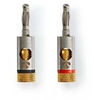 Image de Nedis CATB26900GD connecteur de fils Banana Or, Argent - Neuf
