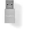 Image de Adaptateur USB-A | USB 3.2 Gen 1 | USB-A mâle | USB-C  femelle | 5 Gbps | Rond | Nickelé | Noir | Boîte