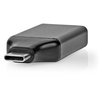 Image de Nedis USB-C Adapter - USB 3.2 Gen 1 - USB-C mâle - DisplayPort femelle - 4K@60Hz - Rond - Nickelé - Gris / Noir - Enveloppe