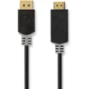 Image de Nedis Displayport cable - DisplayPort mâle - HDMI mâle - 4K@30Hz - plaqué or - 3,00 m - rond - PVC - anthracite - boîte