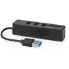 Image de Nedis CCGB60250BK01 hub & concentrateur USB 2.0 Type-A 480 Mbit/s Noir - Neuf