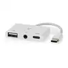 Image de Nedis CCGB64790WT01 station d'accueil Avec fil USB 2.0 Type-C Blanc - Neuf