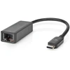 Image de Nedis Adaptateur réseau USB - USB 3.2 Gen 1 - 2.5 Gbps - USB-C mâle - RJ45 femelle - 0.20 m - rond - nickelé - cuivre étamé - noir - boîte