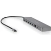 Image de Adaptateur Multi-Ports USB | USB 3.2 Gen 1 | USB-C  Mâle | Micro SD / RJ45 Femelle / SD / 2x HDMI  / 2x USB-C  / 3x USB-A Femelle | 0.40 m | Rond | Plaqué or | TPE | Anthracite | Boîte