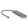 Image de Adaptateur Multi-ports Usb Usb 3.2 Gen 1 Usb-c  Mâle Micro Sd / Rj45 Femelle / Sd / 2x Hdmi  / 2x Usb-c  / 3x Usb-a Femelle 0.40 M Rond Plaqué Or Tpe Anthracite Boîte