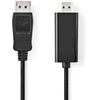 Image de Nedis Displayport cable - DisplayPort male - HDMI male - 1080p - Nickelé - 3,00 m - Rond - PVC - Noir - Label